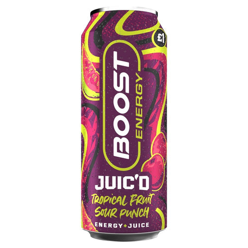 Boost Energy Tropical Fruit Sour Punch 500ml x 12 - Fame Drinks