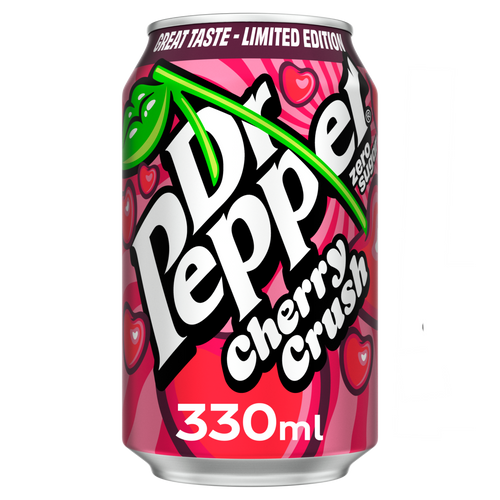 Dr Pepper Zero Sugar Cherry Crush Limited edition can 330ml - Fame drinks