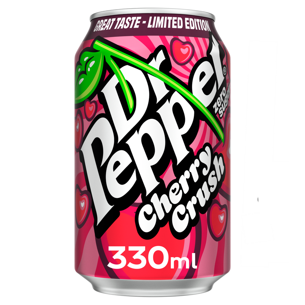 Dr Pepper Zero Sugar Cherry Crush Limited edition can 330ml - Fame drinks