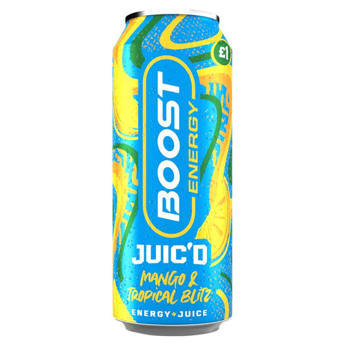 Boost Energy Mango & Tropical Blitz 500ml (1x12) - Fame Drinks
