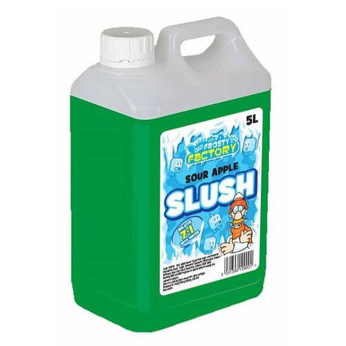 Crazy Frosty Factory Sour Apple Slush Syrup 5L - Fame Drinks