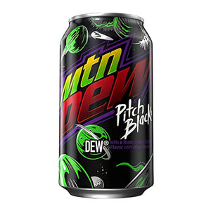 Mountain Dew Pitch Black 355ml x 12 - Fame Drinks