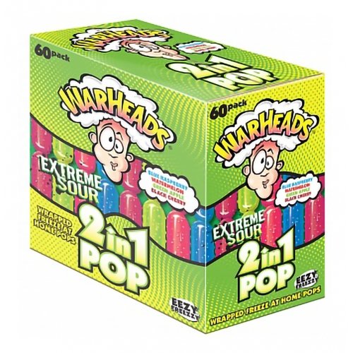 Warheads Sour Freeze Pops Box 75ml (1 x 60) - Fame Drinks